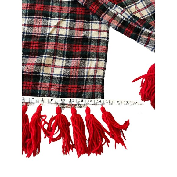 Vintage Ben Goodman 55% Wool Scarf - Plaid with Tassels - Unisex - Picture 2 of 6